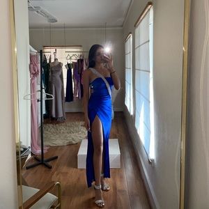 Blue Silk Dress